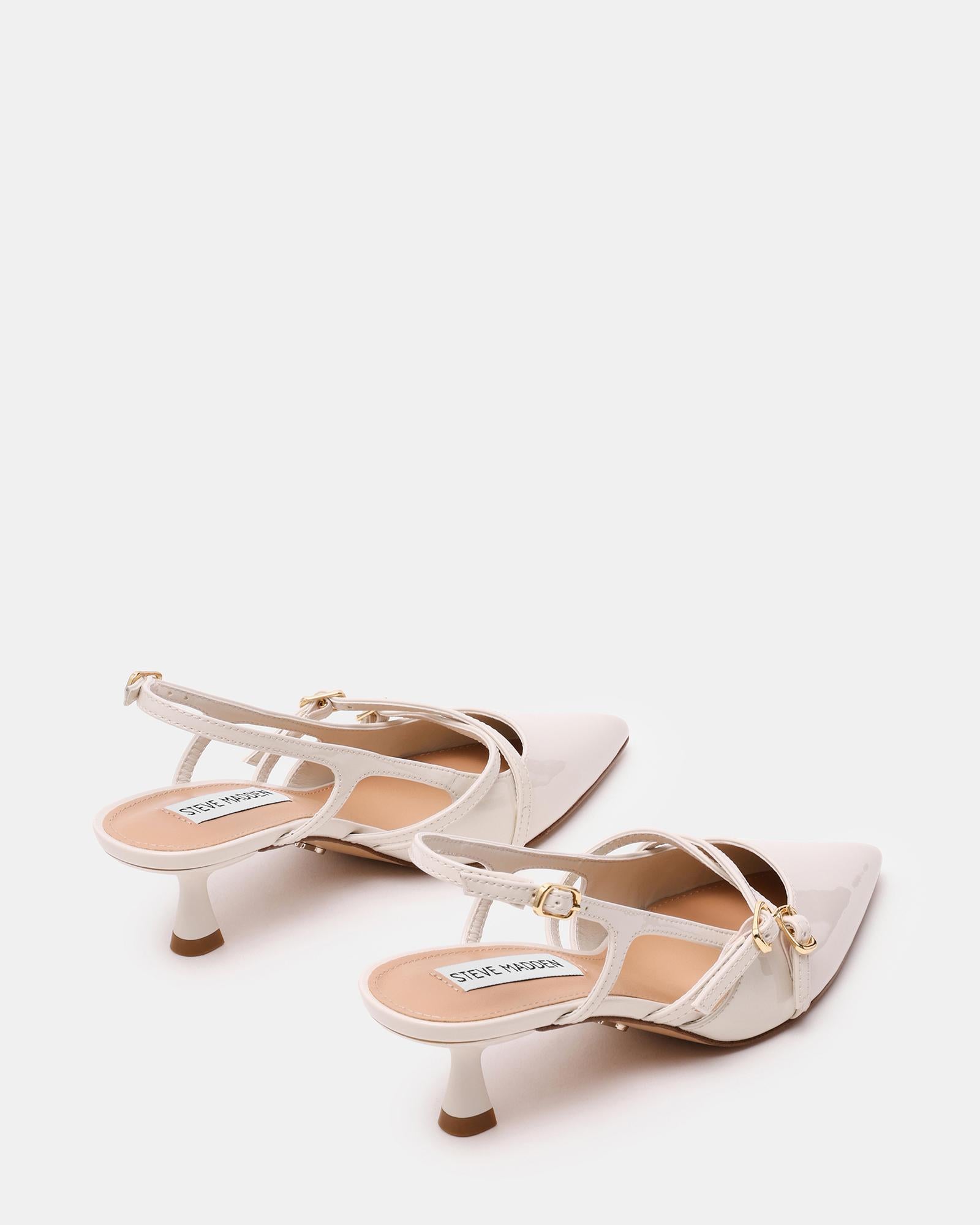 Décolleté Slingback con fibbie e tacco basso LINDALE IVY PEARL PATENT Steve Madden