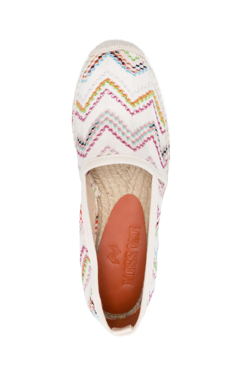 Espadrilles Missoni con motivo a zigzag<BR/> MWB014 RASCHEL WAVE MARE Missoni