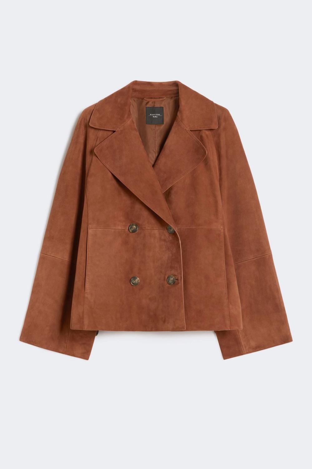 Giacca doppiopetto in suede WKDSOSPIRO 003TERRACOTTA Max Mara Weekend