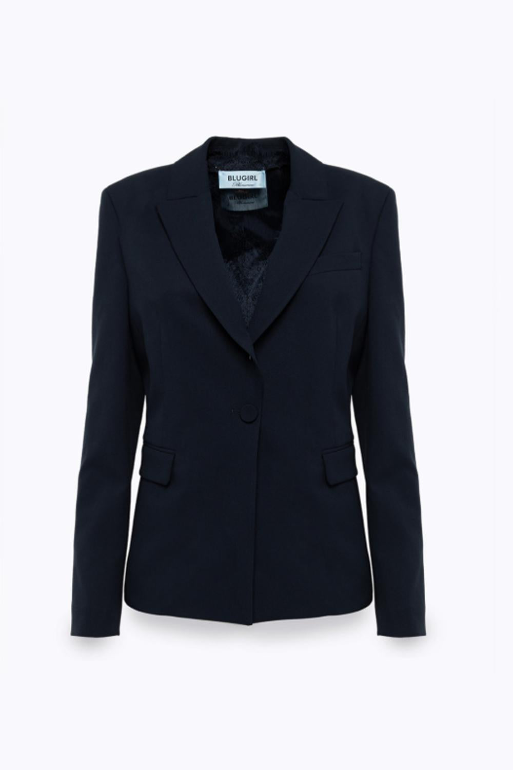 Giacca monopetto in flanella di viscosa stretch RF5285 T577193812 Blugirl