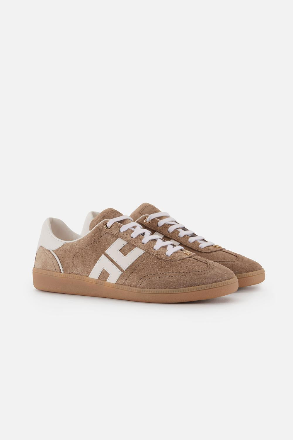 Sneakers Elisabetta Franchi in Nappa con Inserti in Crosta e Logo SA61G 61E2FC5 Elisabetta Franchi