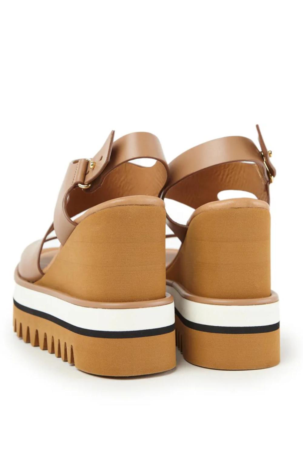 Sandalo con zeppa Paloma Barcelò Zarine in pelle ZARINE CAMEL Paloma Barcelò