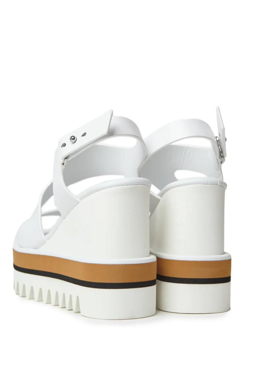 Sandalo con zeppa Paloma Barcelò Zarine in pelle <BR/> ZARINE WHITE Paloma Barcelò