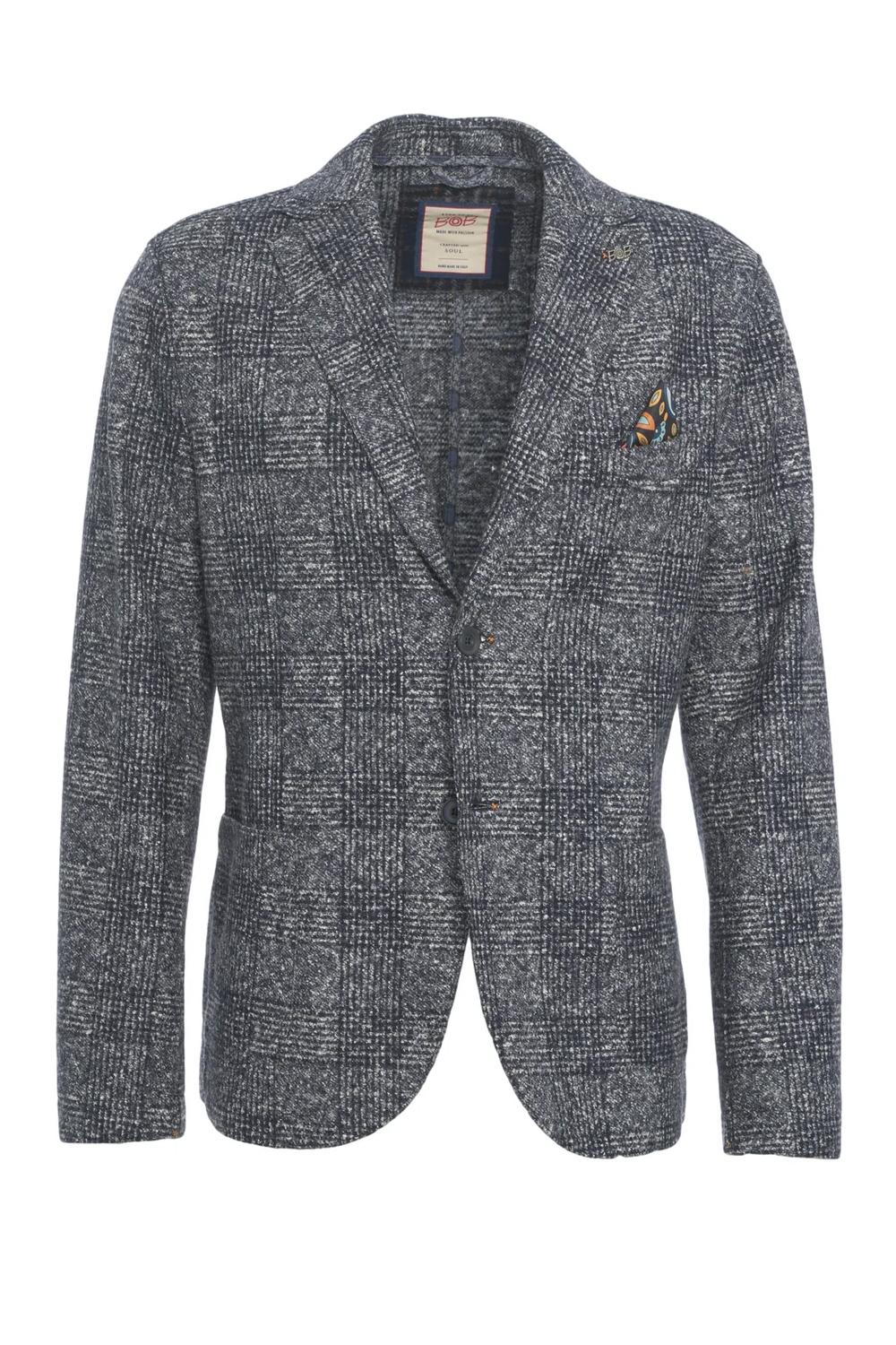 Giacca Monopetto in Lana e Seta Blu MARDEN178 BLU Bob