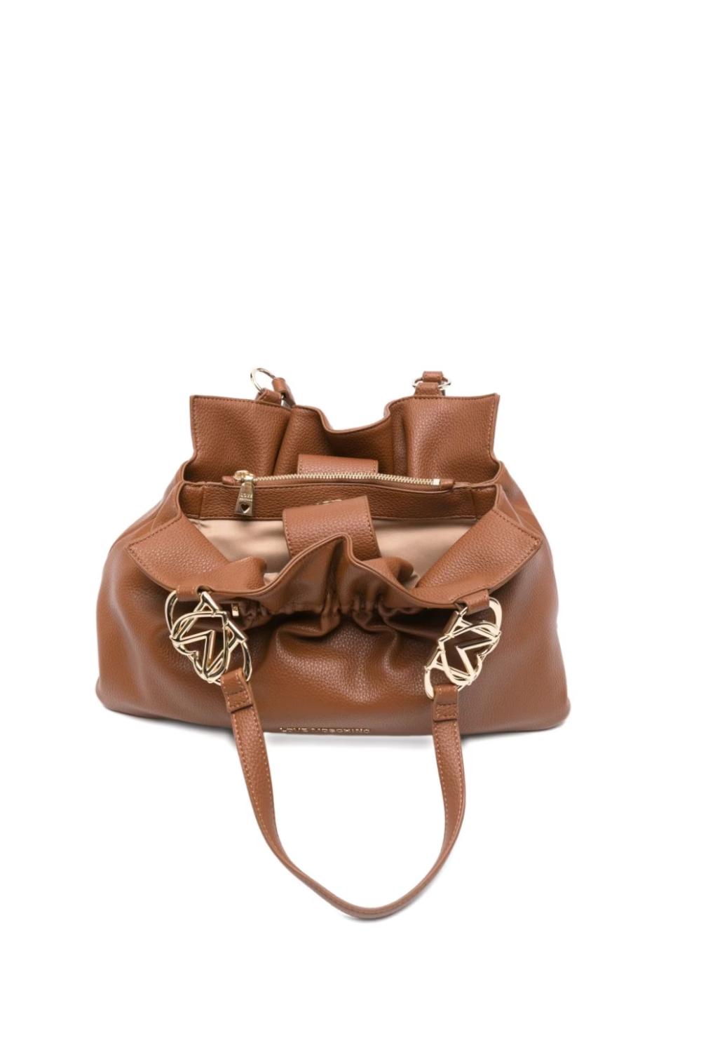 Borsa a spalla Love Moschino cuoio con logo in metallo JC4009PP1O LB0200 Love Moschino