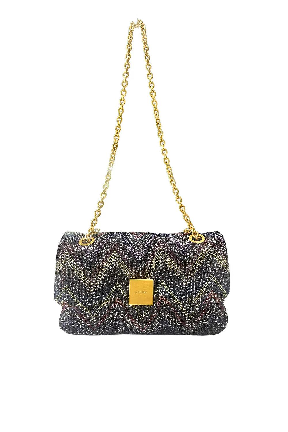 Soft Small Bag Caperdoni MI10097F 026YELLOW/BROWN Missoni