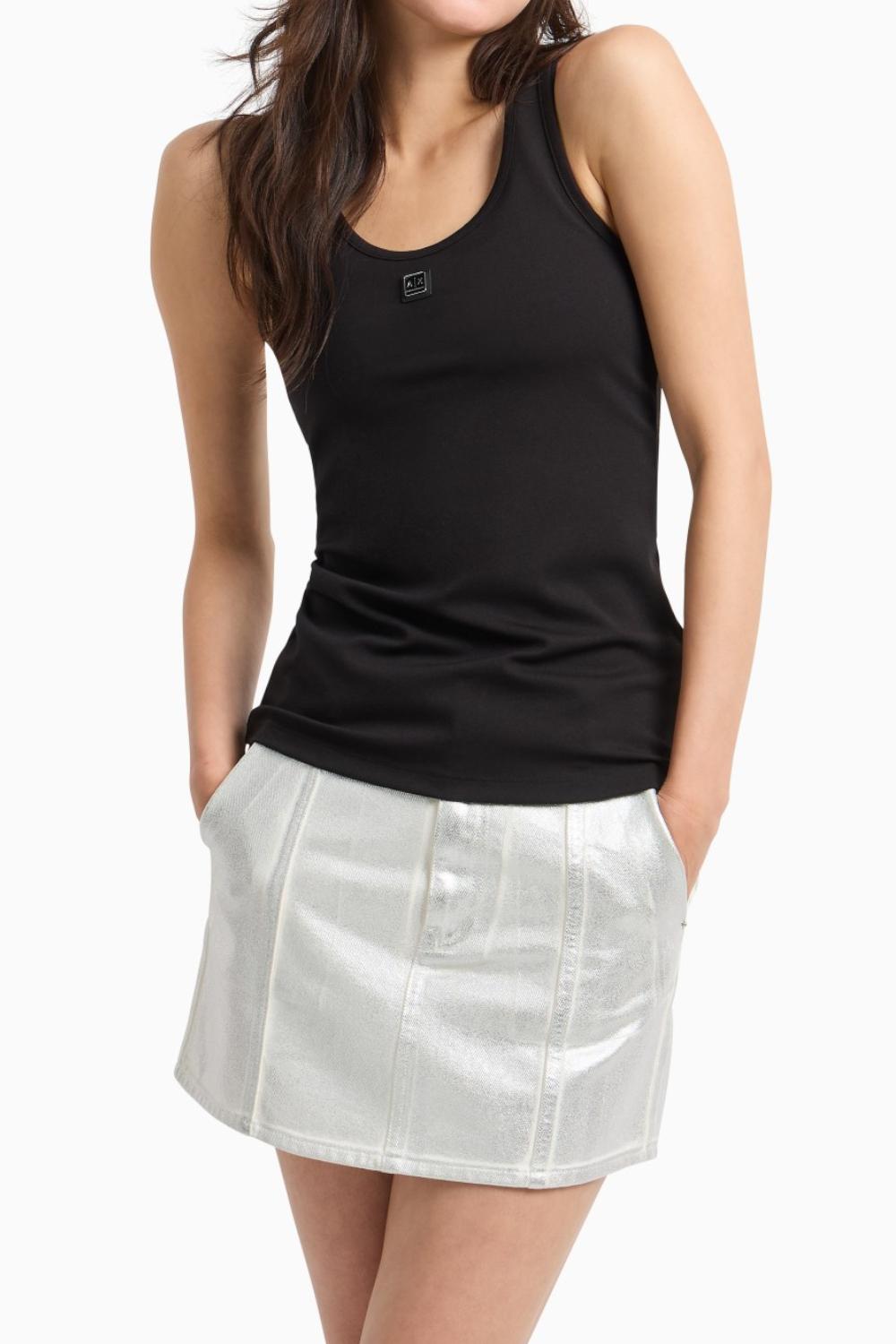 Canotta in jersey elasticizzato con logo Armani Exchange<BR/> XW000090 AF10805UC001 Armani Exchange