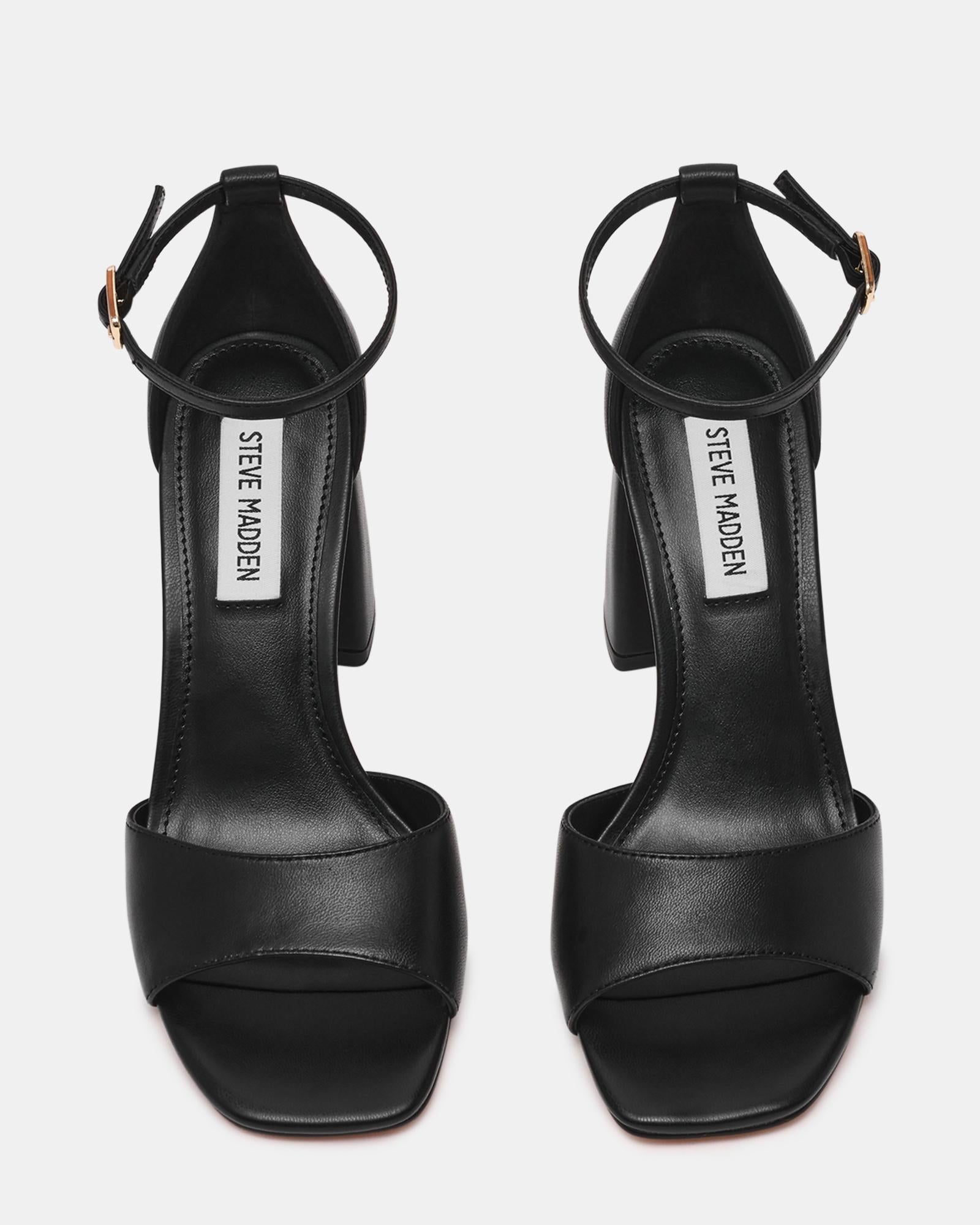 MISSTY - sandalo con tacco largo MISSTY BLACK LEATHER Steve Madden