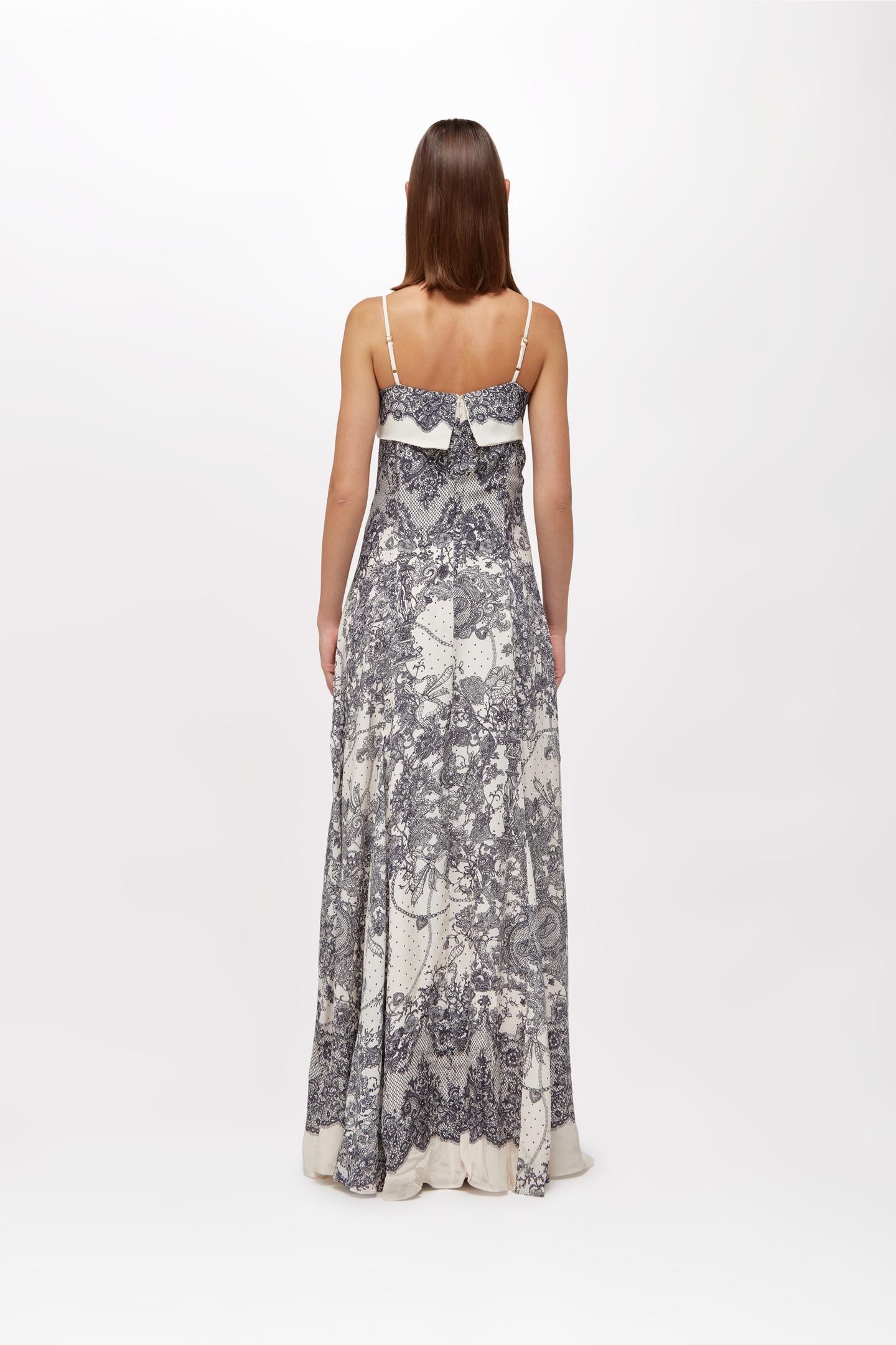 ABITO LUNGO CON STAMPA PIZZO RA6160 T523AP9401 Blugirl
