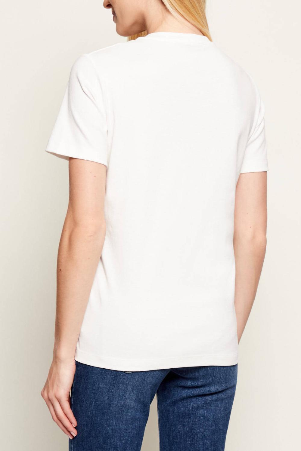 T-shirt Donna Elisabetta Franchi Bianca con Logo in Rilievo MA68P 61E2270 Elisabetta Franchi