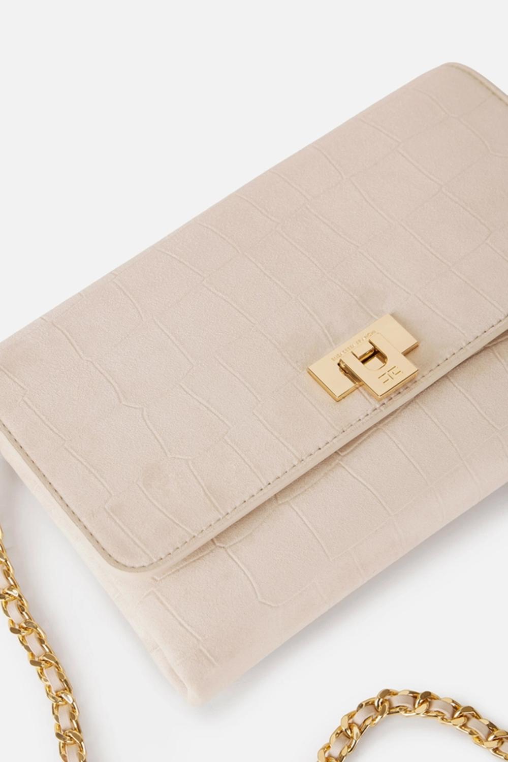 Borsa a tracolla in suede BS64A 61E2135 Elisabetta Franchi