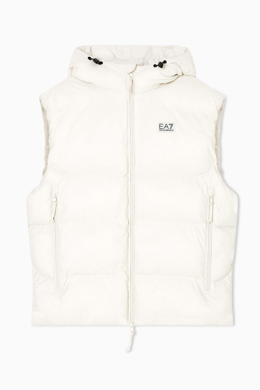 Gilet imbottito con cappuccio in tessuto tecnico 7M000693 AF15956U1112 EA7 Emporio Armani