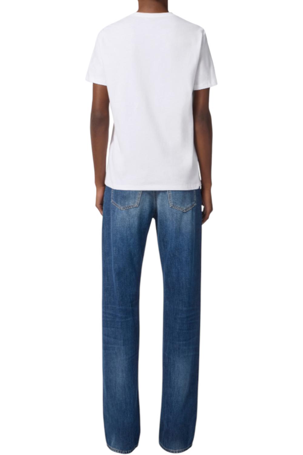 T-shirt in jersey di cotone con collana<BR/> MA028 56E2270 Elisabetta Franchi