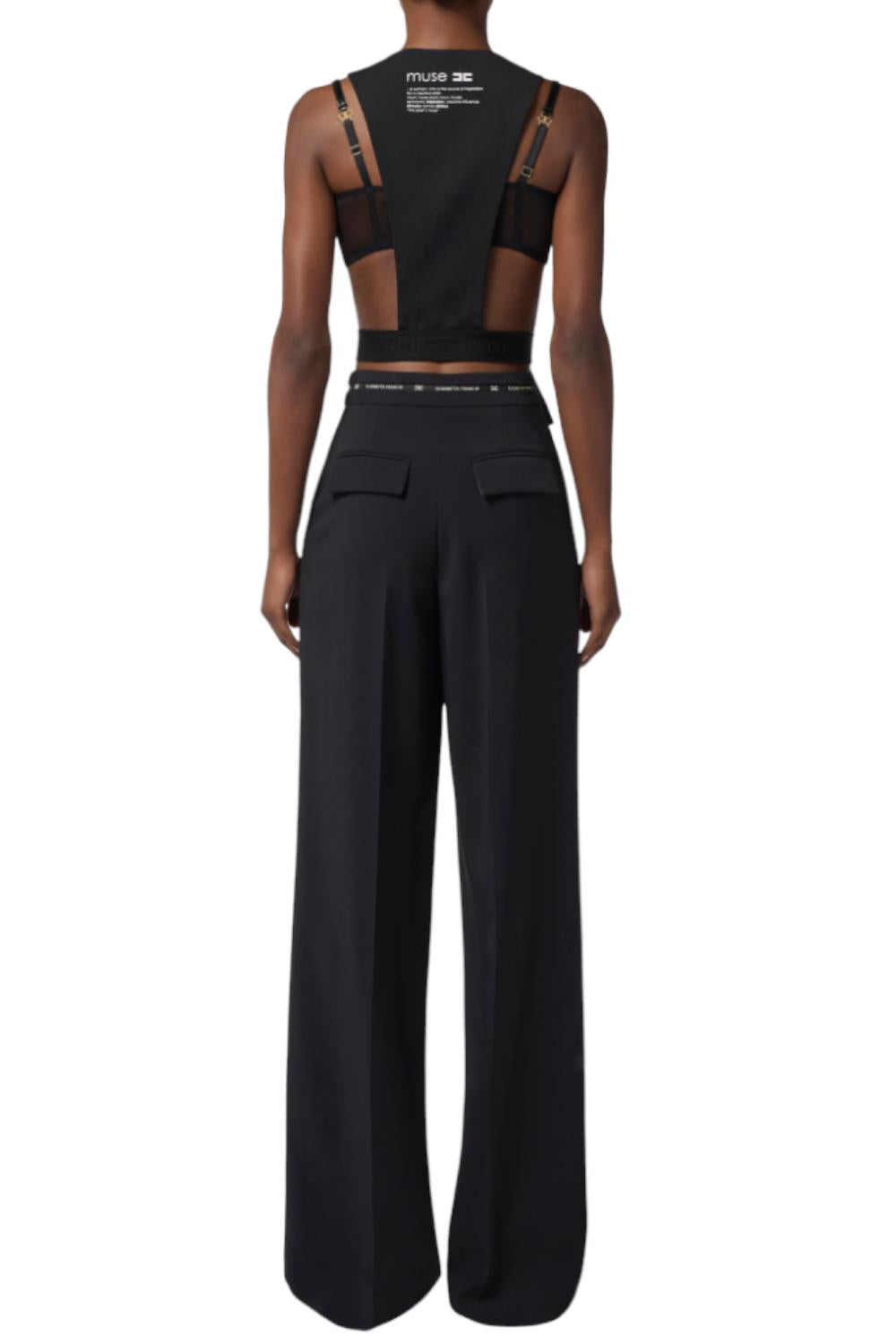 Gilet in gabardina di cotone<BR/> GL001 56E2110 Elisabetta Franchi