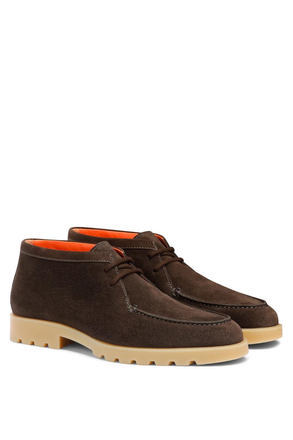 Stivaletto Desert Santoni Uomo in Suede Marrone MGDC18609AMBBSEYT50 MARRONE Santoni