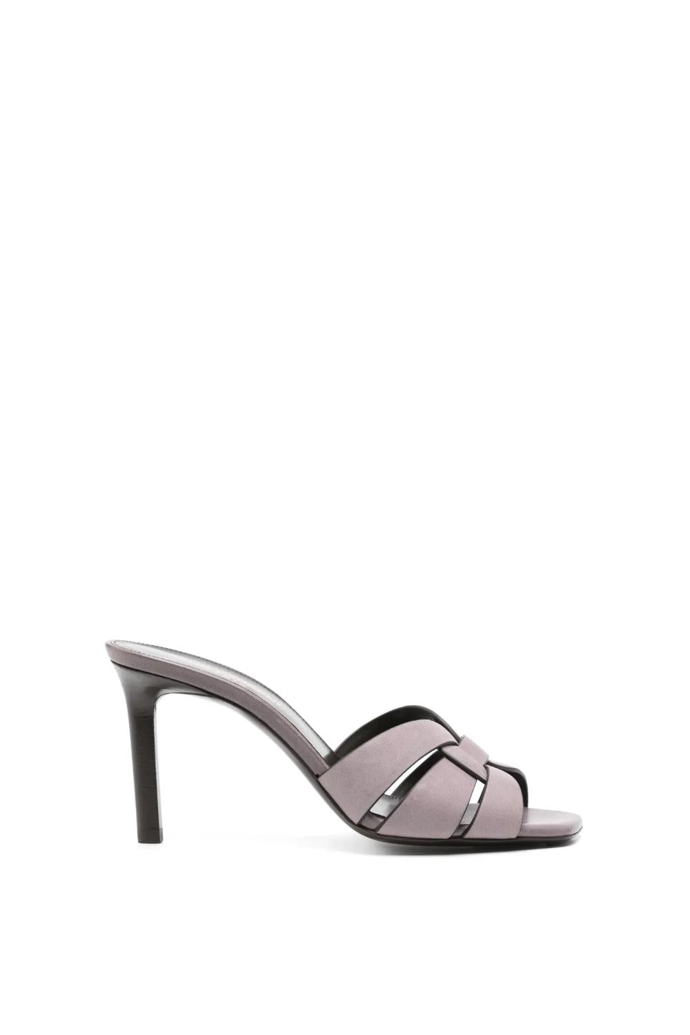 Sandali Mule Tribute Saint Laurent Punta Aperta con Tacco a Spillo 8,5 cm 650986 DWE005741 Saint Laurent