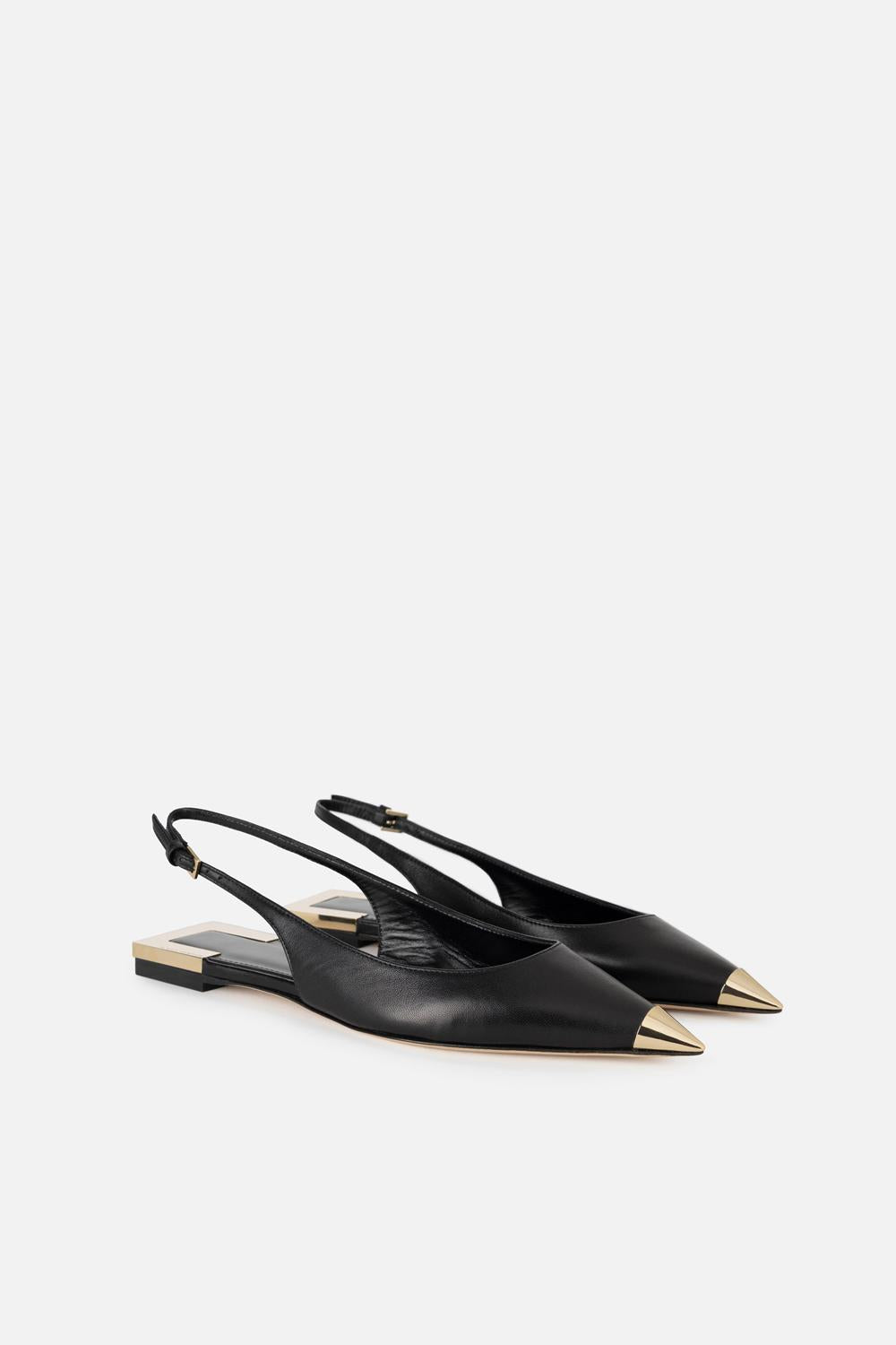 Slingback flat in nappa<BR/> SA07L 51E2110 Elisabetta Franchi