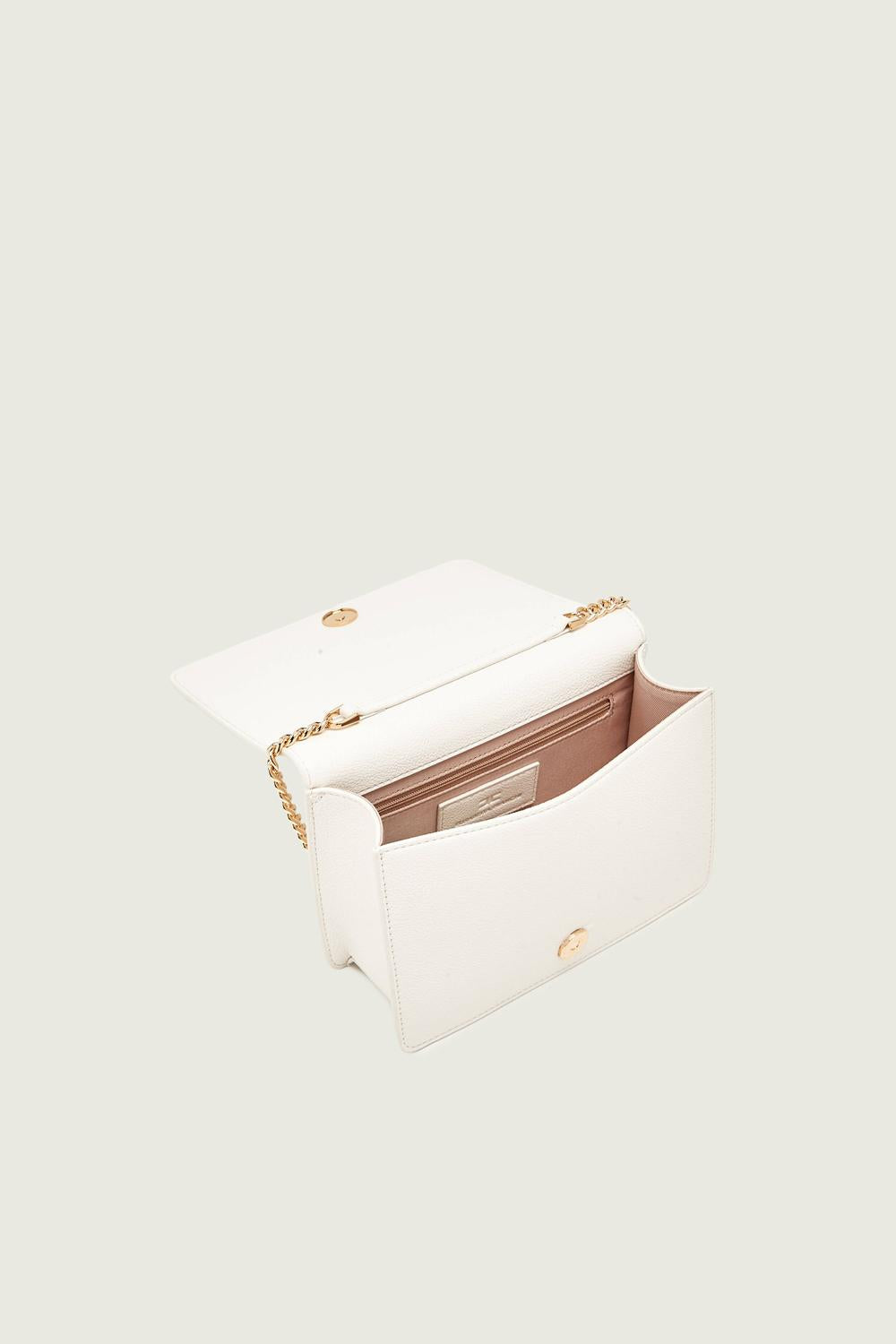 Borsa Elisabetta Franchi Effetto Pelle con Tracolla a Catena e Logo BS39A 61E2193 Elisabetta Franchi