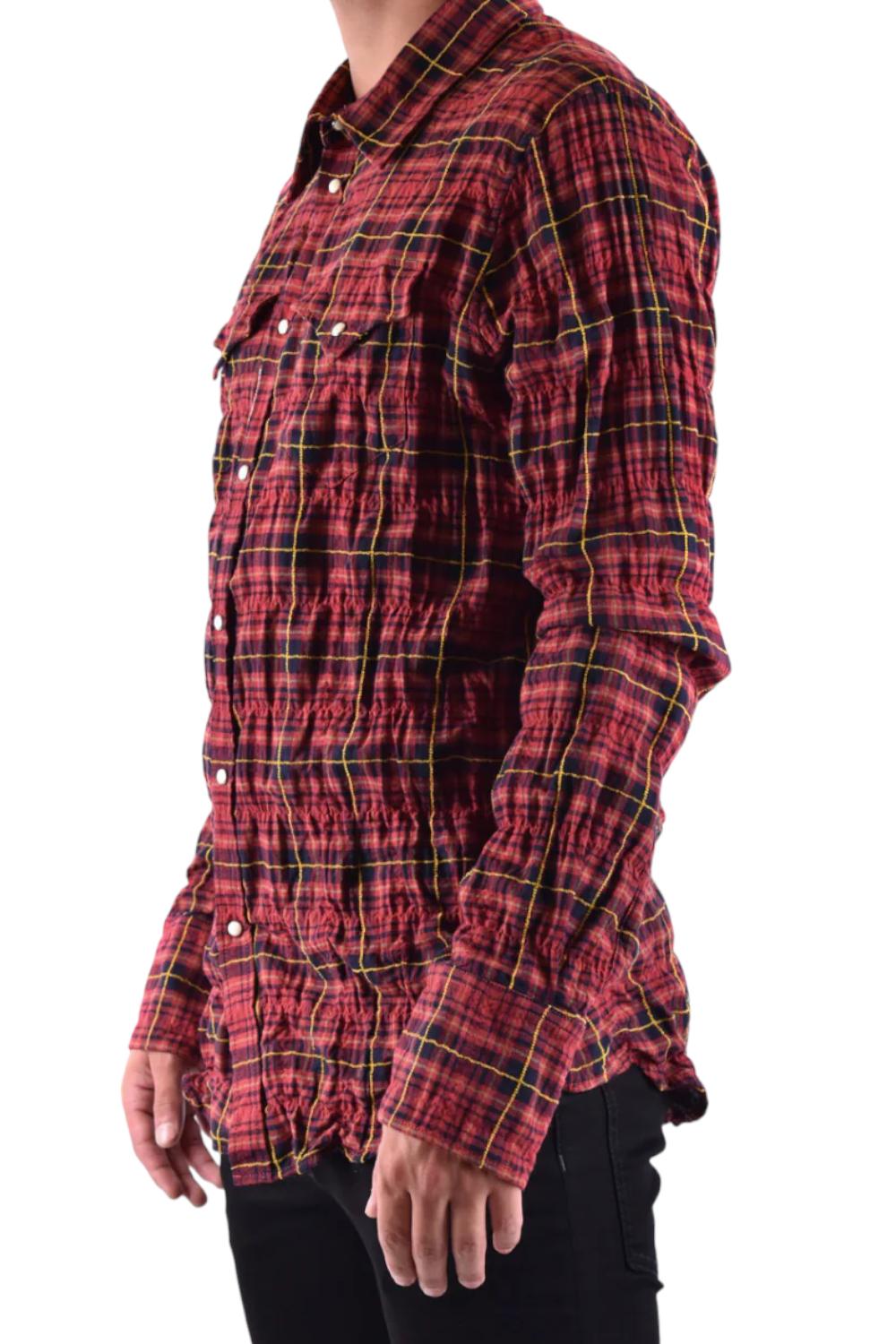 Camicia a quadri Dsquared2 regular fit in fantasia scozzese con tasche frontali S74DM0657 S54785002FROSSO Dsquared2