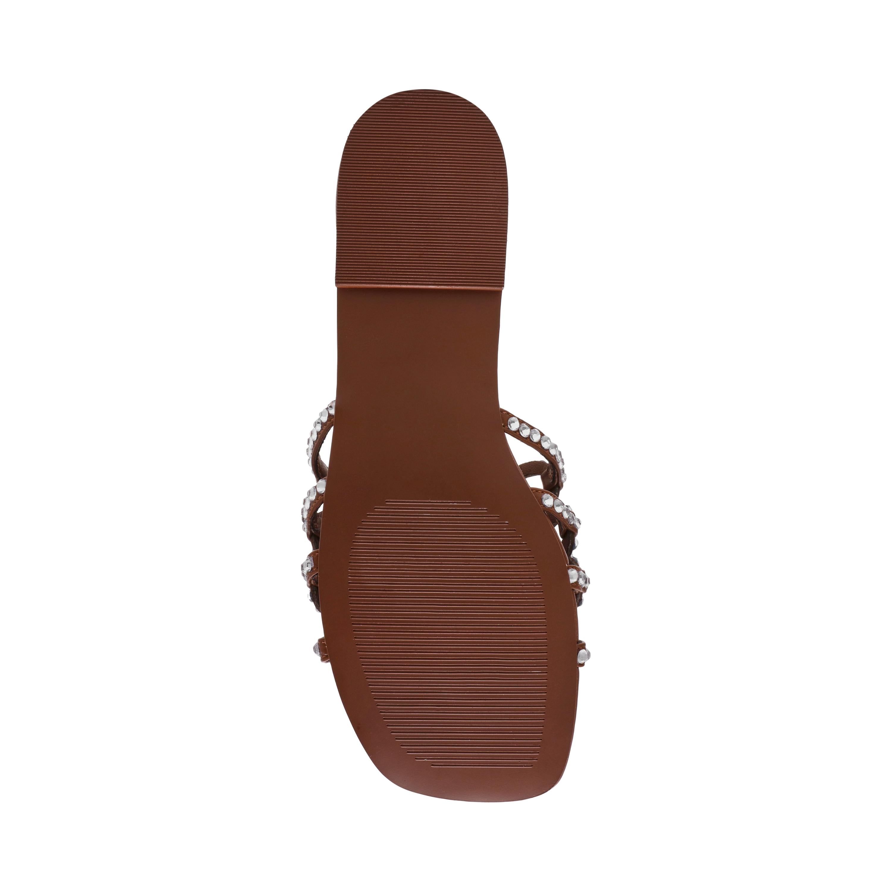 LOTUS-R - ciabatta flat in ecopelle LOTUS-R COGNAC Steve Madden
