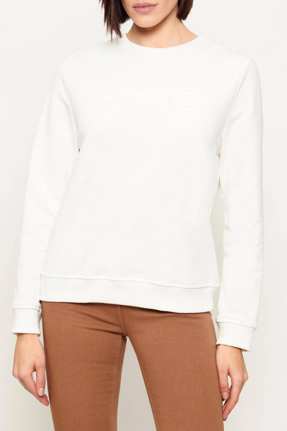 Felpa Donna Elisabetta Franchi Bianca con Logo in Rilievo MD03P 61E2360 Elisabetta Franchi