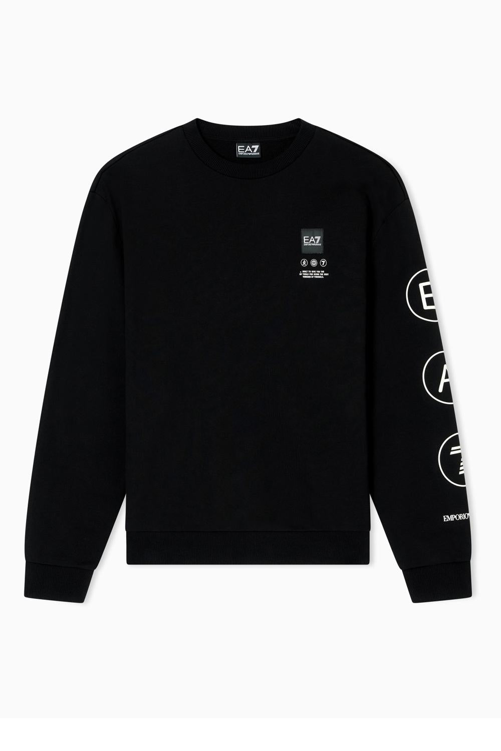 Felpa girocollo Logo Series in french terry di cotone 7M000977 AF17787UC001 EA7 Emporio Armani