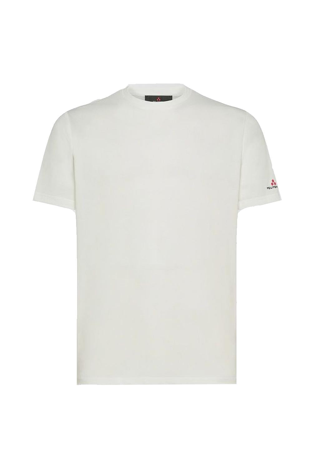 T-Shirt Uomo in Piquet Stretch Cotone e Seta con Ricamo Trilogy PEU5470 99012182730 Peuterey