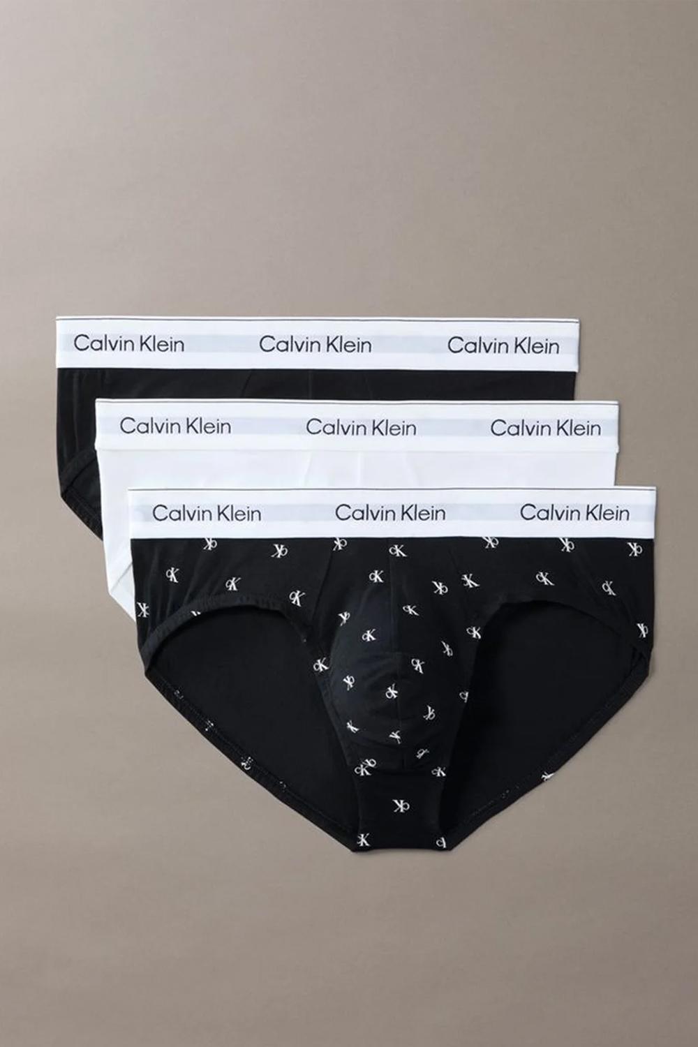 Slip con vestibilità a livello dei fianchi in confezione da 3 - Icon Cotton Stretch<BR/> LV00NB4388 3TH Calvin Klein