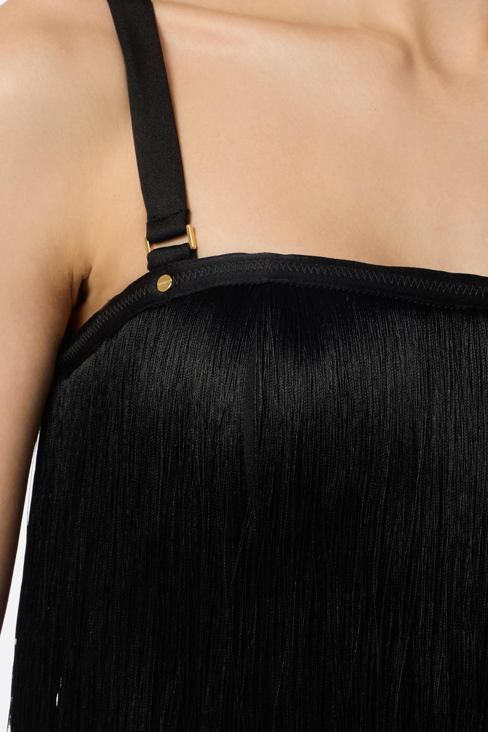 Top in tulle con frange TO062 62E2110 Elisabetta Franchi