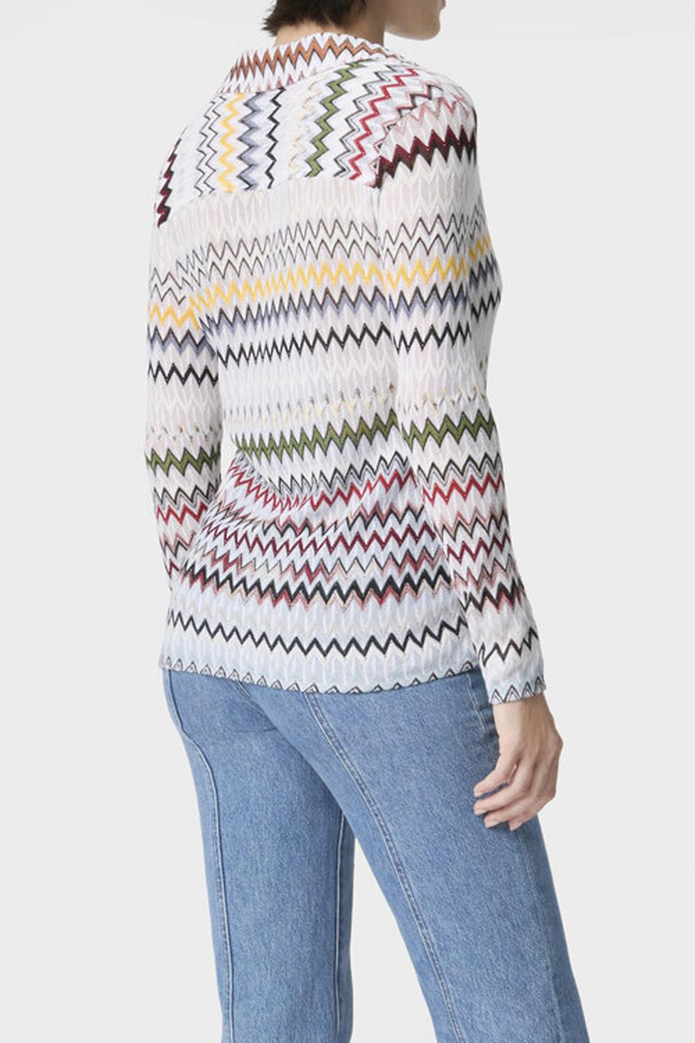 Blusa in cotone e viscosa zig zag con scollatura a V DS26SJ0G BR0150S01K2 Missoni
