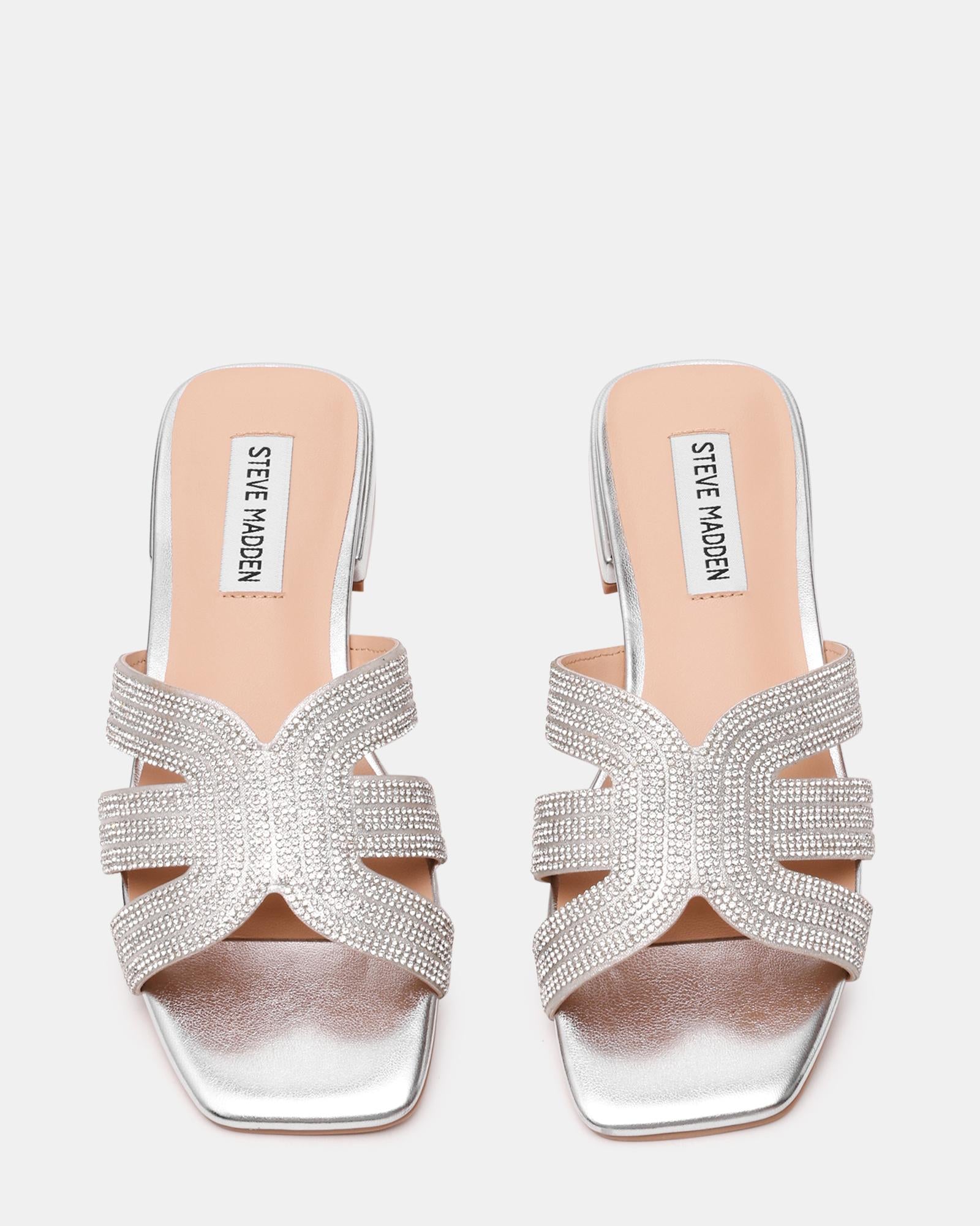 SEQUEL - sandalo basso con strass SEQUEL SILVER Steve Madden
