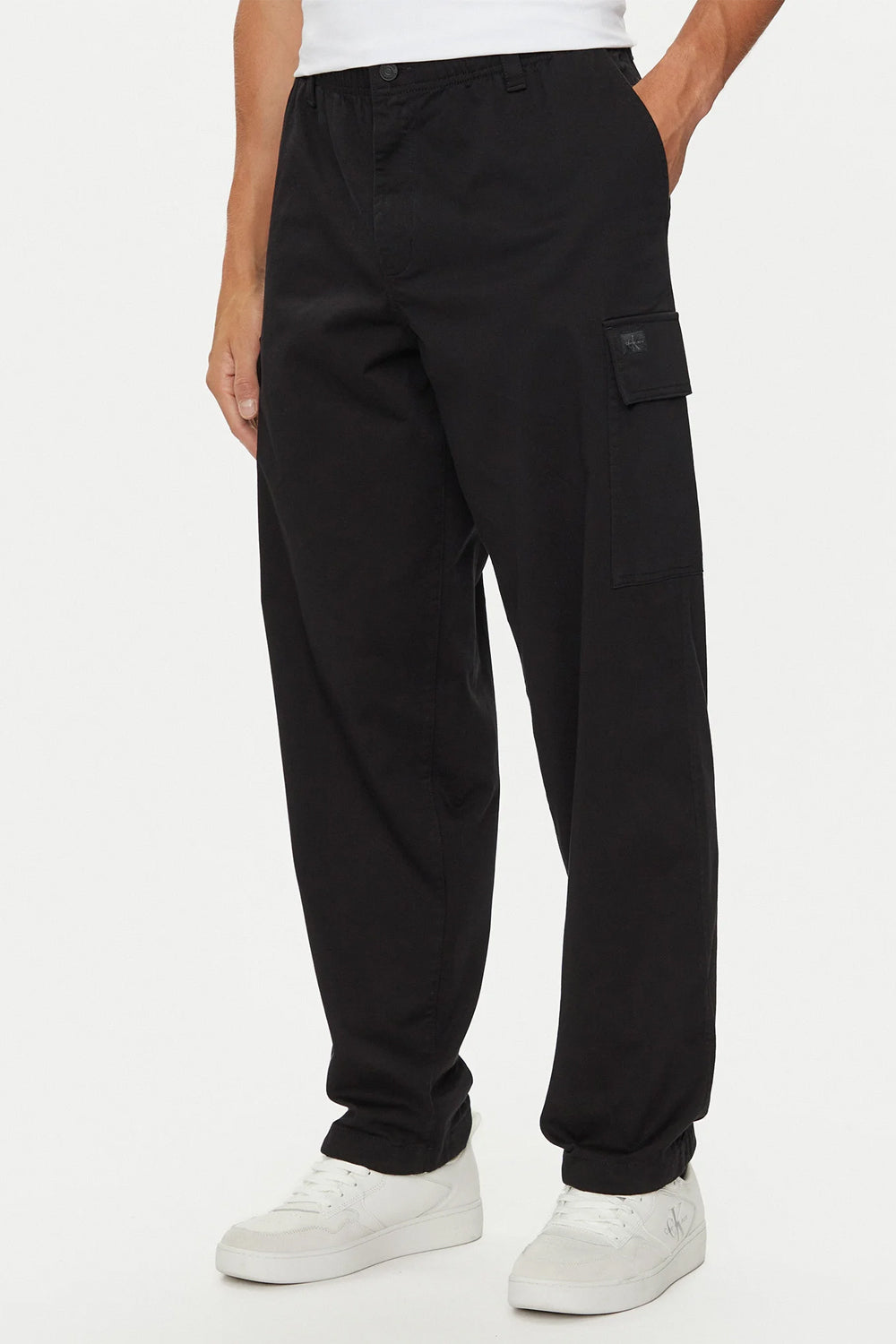 Pantaloni cargo in twill di cotone J30J326848 BEH Calvin Klein 