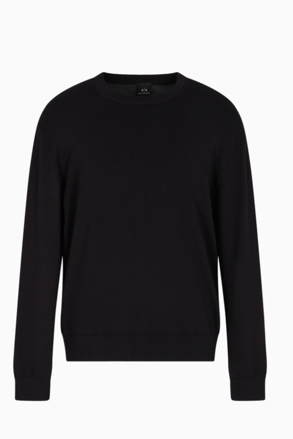 Pullover Girocollo in Viscosa Tinta Unita con Orli e Polsini a Costine XM001278 AF10454UB101 Armani Exchange 
