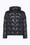 Piumino Corto in Nylon con Cappuccio e Trapunta Chevron PEU5581 01181950215 Peuterey 