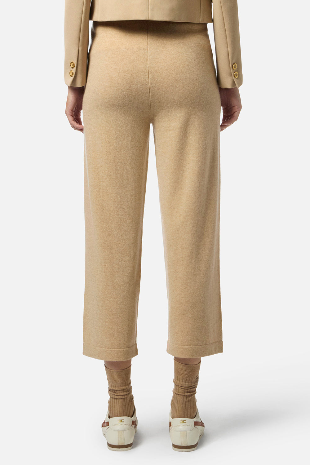 Pantaloni in misto cachemire con coulisse KP70S 57E2EN1 Elisabetta Franchi 