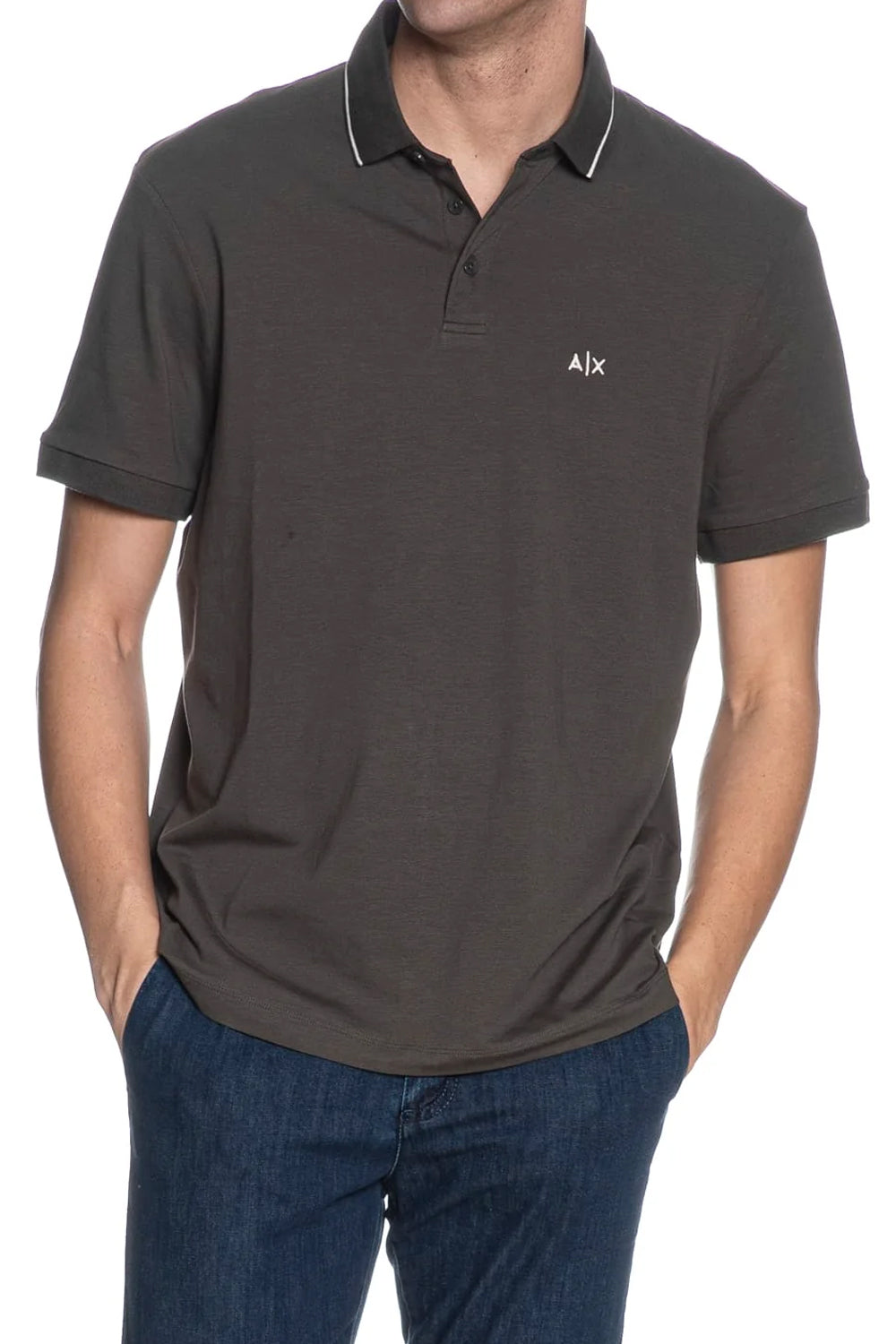 Polo slim fit con logo e profili a contrasto XM001289 AF10363M8317 Armani Exchange 