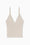 Top a costine con spalline sottili