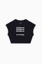 Cropped T-shirt in cotone JUST KISS ME XW002320 AF15085UC001 Armani Exchange 