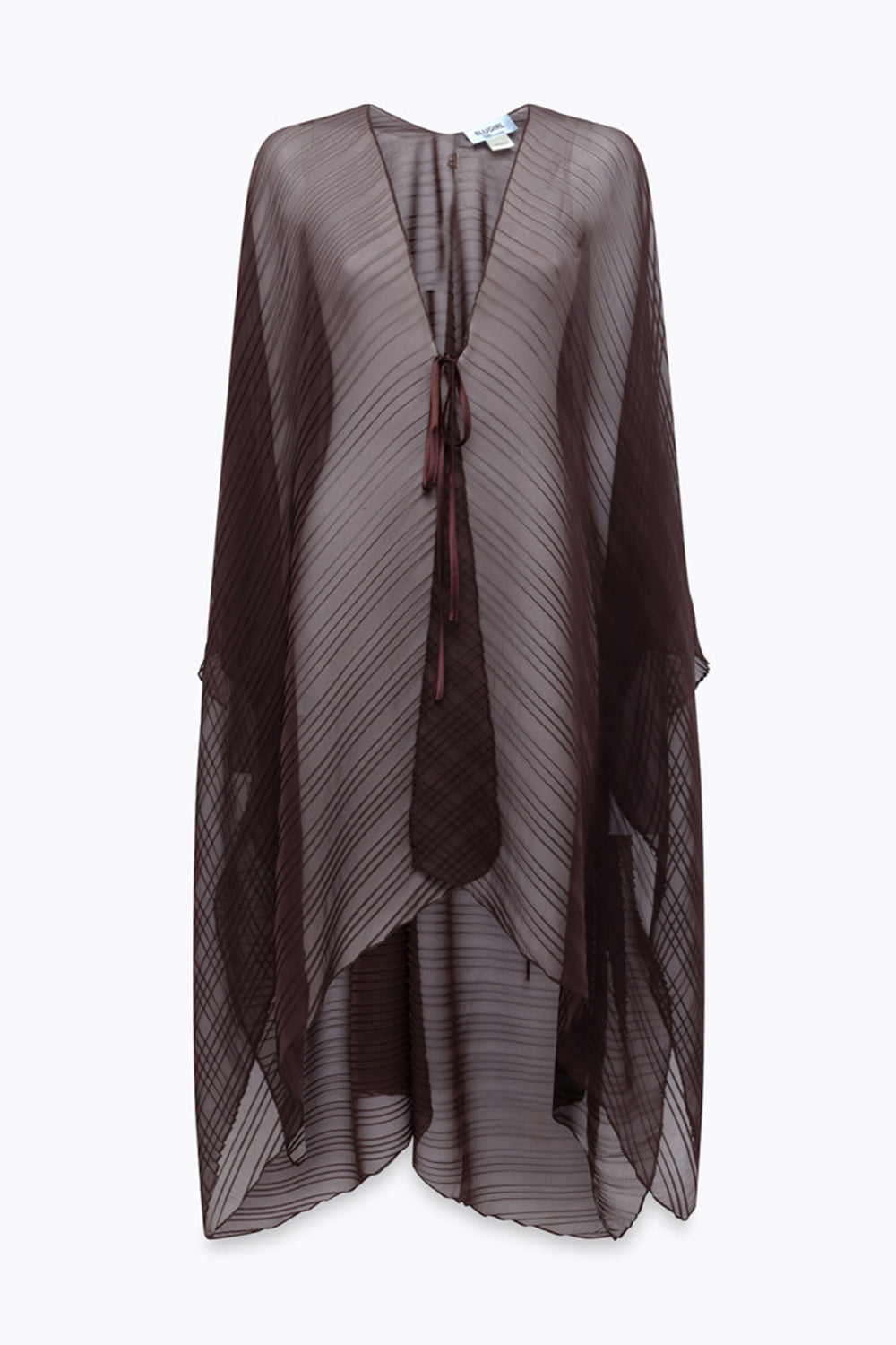 PONCHO MAXI IN GEORGETTE PLISSETTATO NA6013 T428990913 Blugirl 