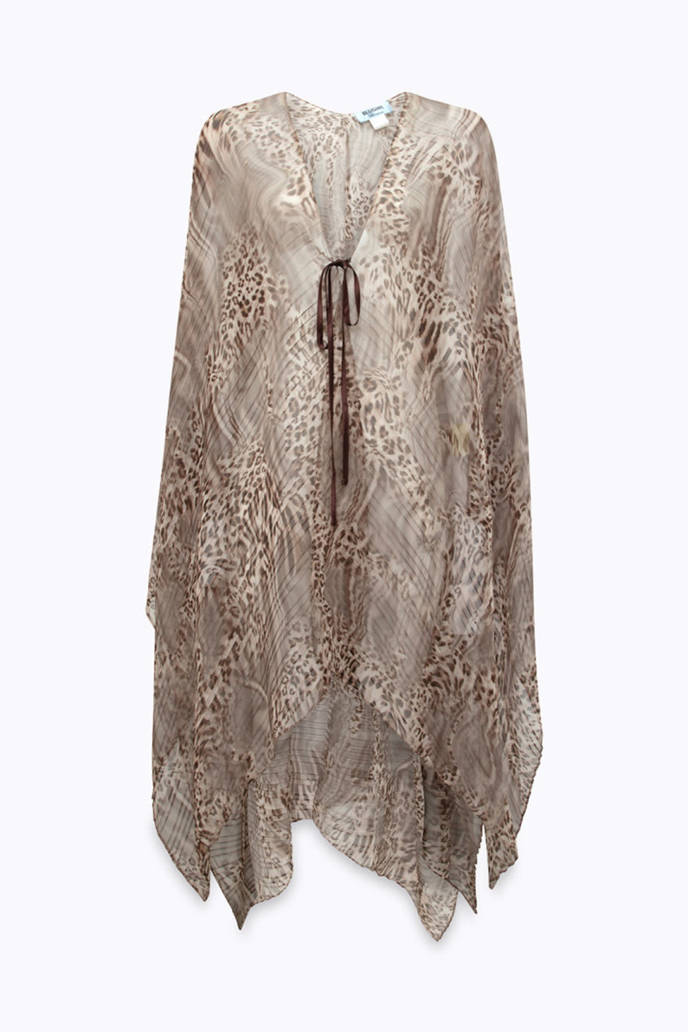 PONCHO MAXI IN GEORGETTE PLISSETTATO NA6013 T4289P9371 Blugirl 