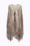 PONCHO MAXI IN GEORGETTE PLISSETTATO NA6013 T4289P9371 Blugirl 