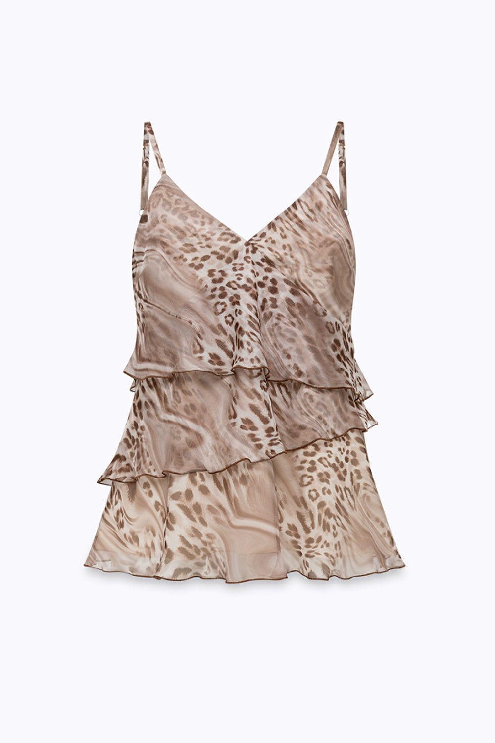 TOP IN CHIFFON ANIMALIER RA6089 TS121P9371 Blugirl 