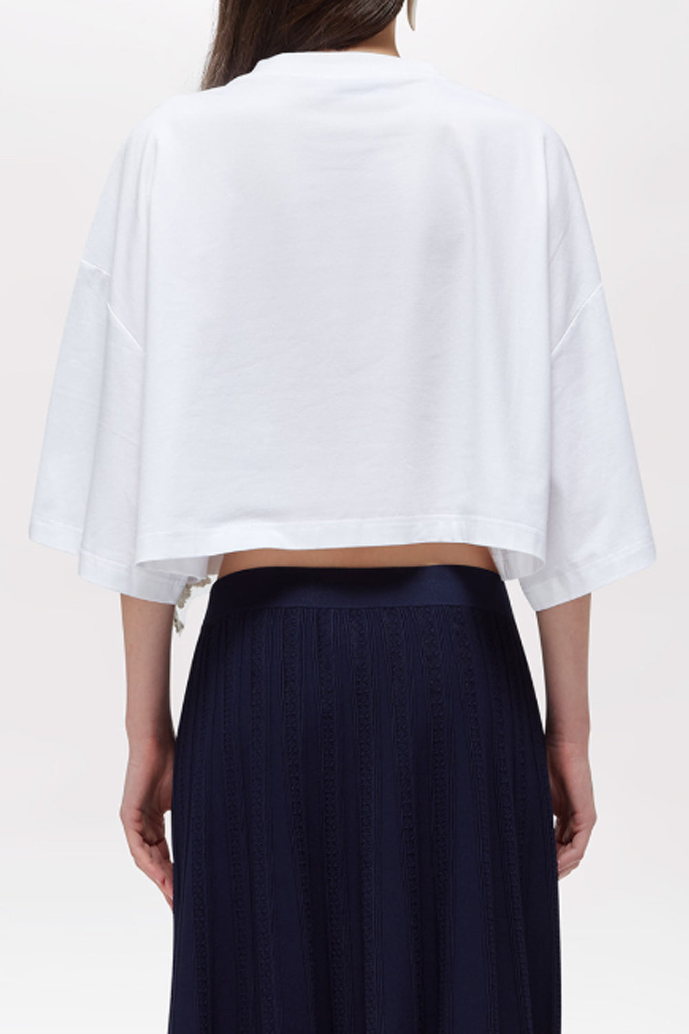 T-SHIRT IN JERSEY CON PATCH CRISTALLI RA6153 JS00310601 Blugirl 