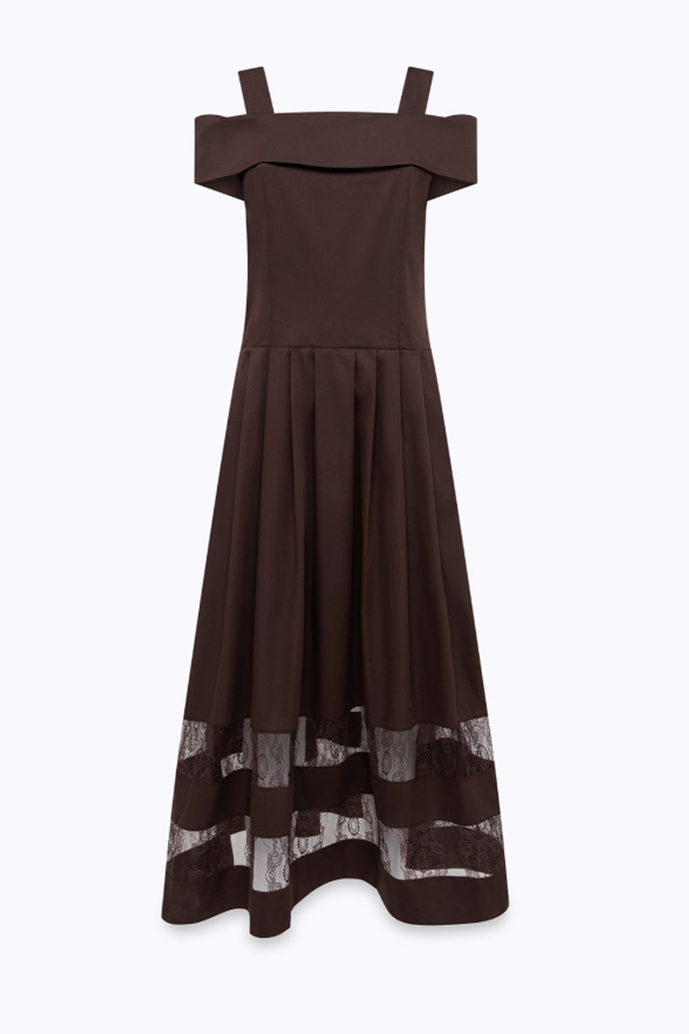 ABITO MIDI IN COTONE E PIZZO RA6154 T544A90913 Blugirl 