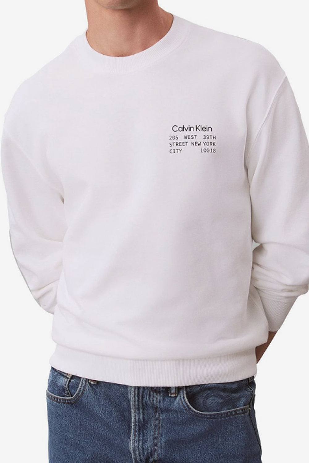 Felpa uomo Calvin Klein in cotone con logo stampato LV04RE254G /YAF Calvin Klein 