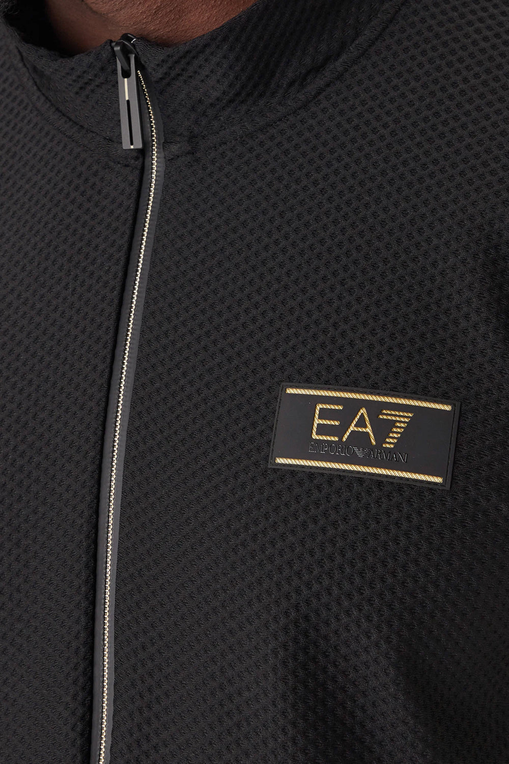 Felpa girocollo con zip in puro cotone 7M001338 AF21099UC001 EA7 Emporio Armani 