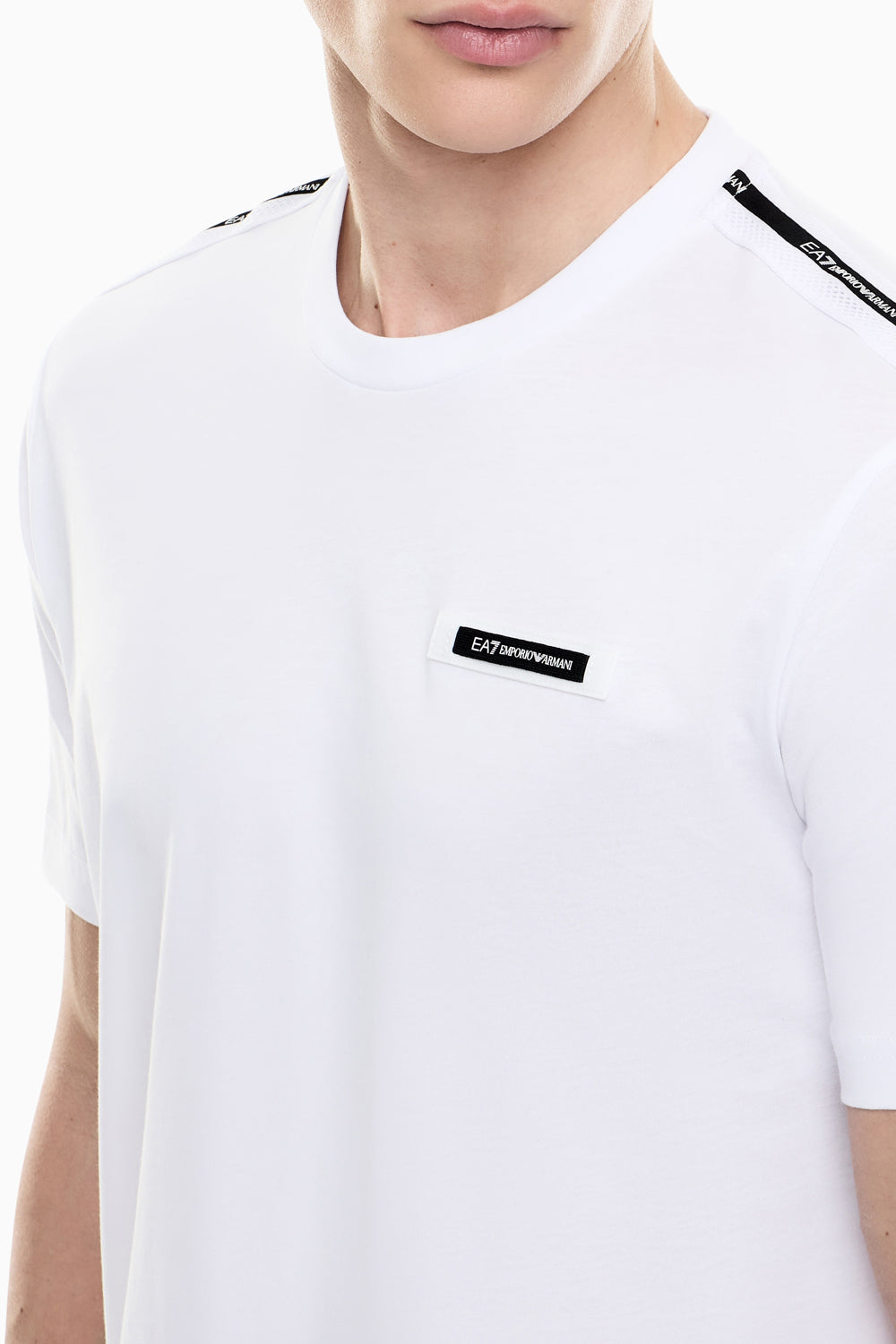T-shirt girocollo Logo Series in cotone 7M001476 AF10375U0002 EA7 Emporio Armani 
