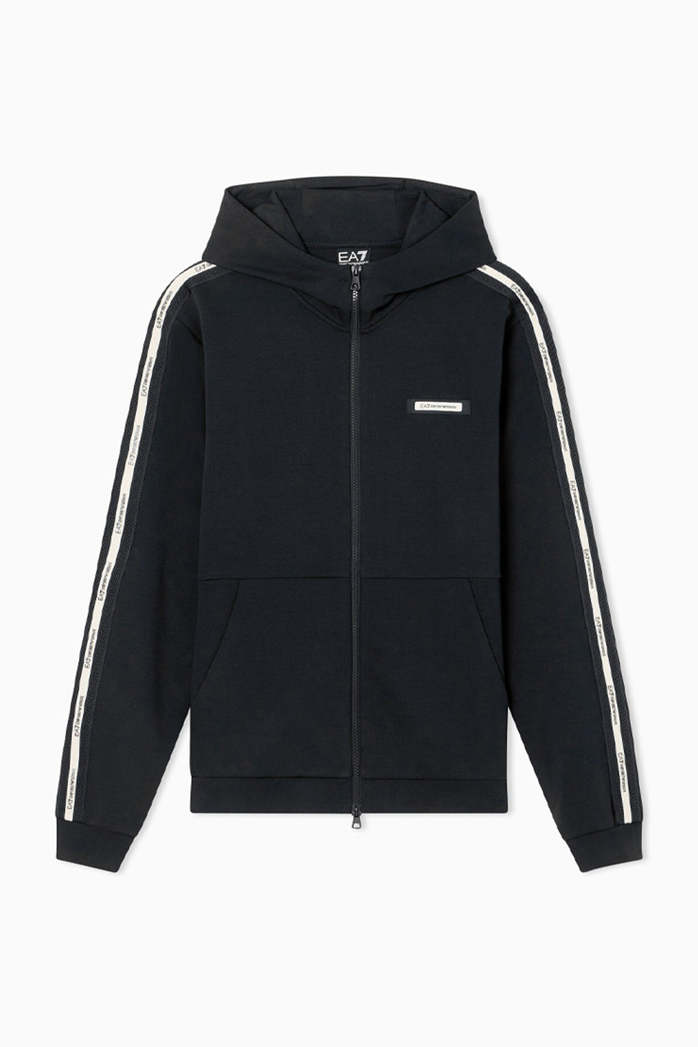 Felpa con cappuccio Logo Series in interlok di misto cotone 7M001480 AF12660UC001 EA7 Emporio Armani 