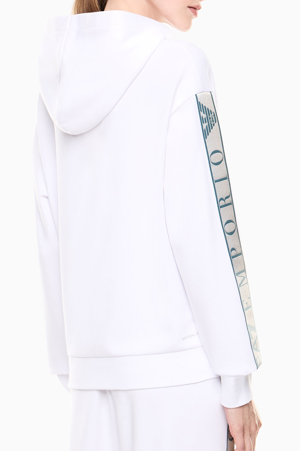 Felpa con cappuccio in tessuto tecnico Natural VENTUS7 Dynamic Athlete 7W001151 AF12501U0002 EA7 Emporio Armani 