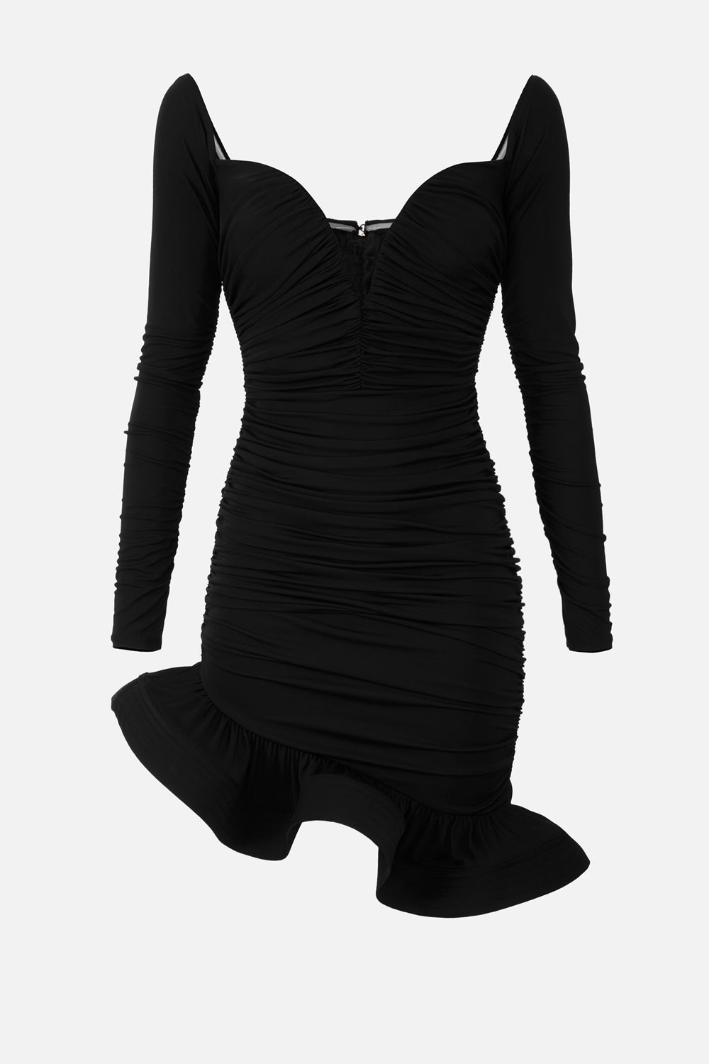 Mini abito in jersey crêpe con balza AB880 62E2110 Elisabetta Franchi 